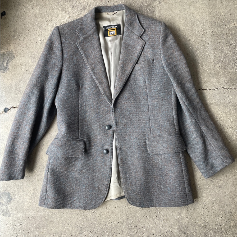 Vintage Antartax 1990s HARRIS TWEED Handwoven Pure Scottish Wool Blazer Jacket